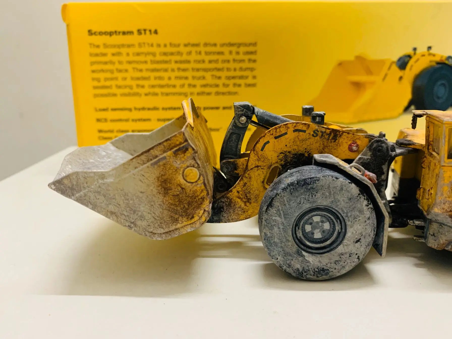 Atlas Copco Scooptram ST14 Underground Loader Muddy Edition 1/50 Scale DieCast Model New Box