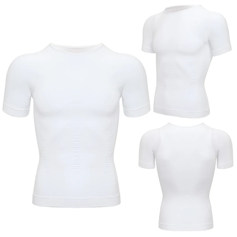 Men's Slimming Compression T-Shirt Body Shaper Undershirt for Weight Loss and Gynecomastia Muscle Tank Tops with Soft Design
