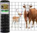 16 Gauge Galvanized Welded Wire Fence 4 ft x 100 ft PVC Coated Hardware Cloth, 2.36" x 2.36" Mesh, Heavy Duty Garden Fencing Rol