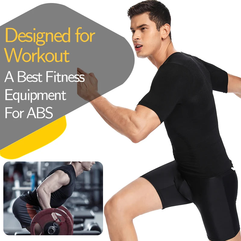 Men's Slimming Compression T-Shirt Body Shaper Undershirt for Weight Loss and Gynecomastia Muscle Tank Tops with Soft Design