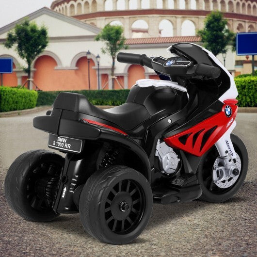6V Kids 3 Wheels Riding BMW Licensed Electric Motorcycle-Red - Color: Red