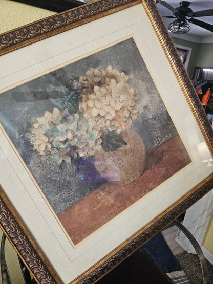 Painting by Albena Hristova floral Hydrangea table piece