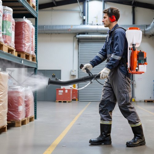 Backpack Fogger Sprayer, 63CC 3HP Engine, Gas Powered Fogger Sprayer with 4 Gallon Tank, Powder and Liquid Mister Duster System for Effective Fleas Ticks Critters Control, Gardening & Farming