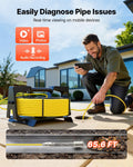 2026 Upgraded Sewer Camera with WiFi, 65.6ft/20m Drain Pipeline Camera, IP68 Snake Plumbing Cameras with Light- 12 LEDS, Wireless WiFi Connectivity to Phone/Tablet for Sewer Duct Pipe Inspection