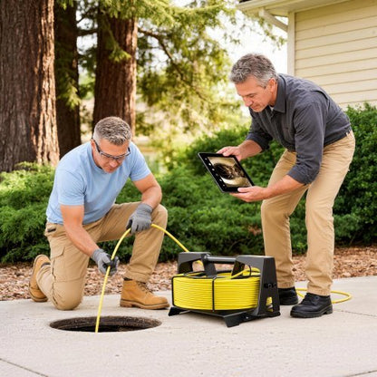 2026 Upgraded Sewer Camera with WiFi, 65.6ft/20m Drain Pipeline Camera, IP68 Snake Plumbing Cameras with Light- 12 LEDS, Wireless WiFi Connectivity to Phone/Tablet for Sewer Duct Pipe Inspection