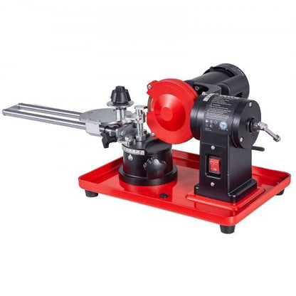 Circular Saw Blade Sharpener, 370W 3590RPM Rotary Angle Mill Grinder Sharpening Machine with 5" Grinding Wheel & 6 Saw Centerings - Fits ?3.2" to ?27.5" Circular Saw Blades
