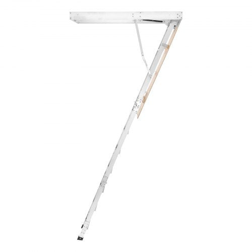 Aluminum Attic Ladder, Fits 9.8'-10.3'/7.66'-9.8' Ceiling Height, 54" x 22.5" Opening, 375 lbs Load Capacity, Multi-Purpose Foldable Lightweight and Portable Attic Stairs for Convenient Access