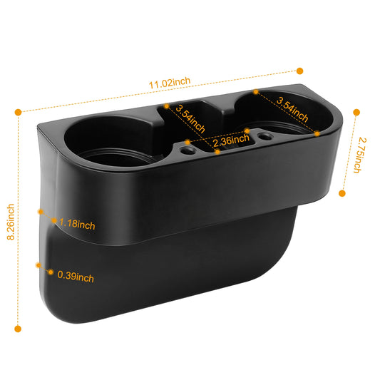 1Pc Car Seam Cup Holder Seat Gap Wedge Drink Storage Organizer Console Side Pocket Mount Stand For Pen Phone Bottle Sunglasses
