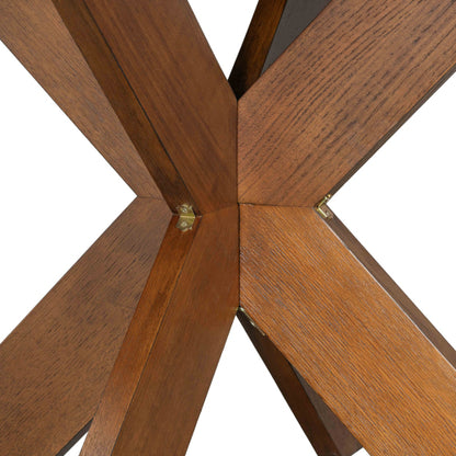 Round Dining Table Modern Farmhouse Kitchen Table, Cherry