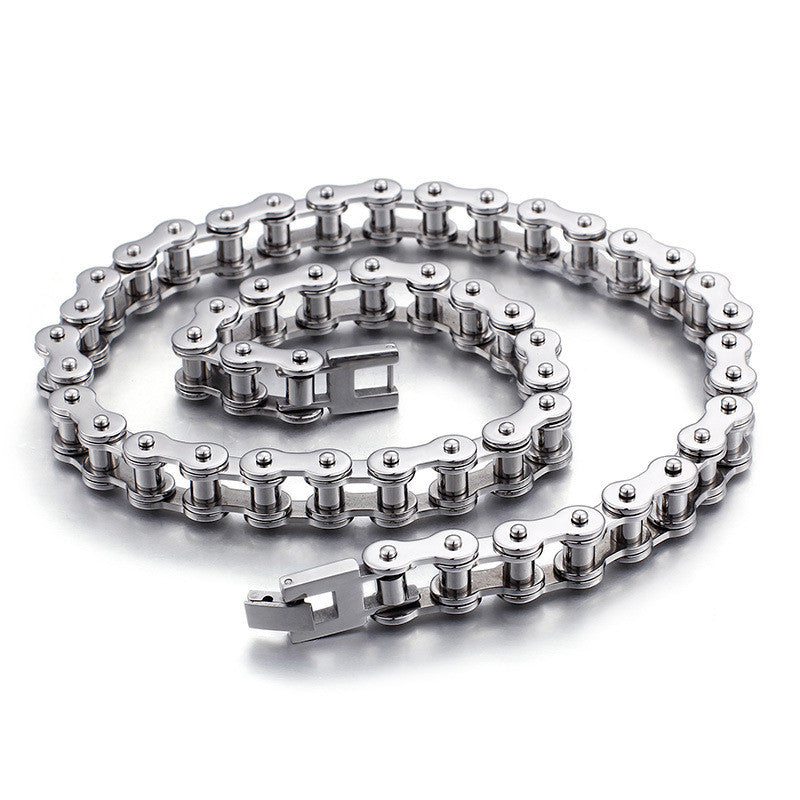 Trendy Men's Titanium Steel Bicycle Chain Jewelry