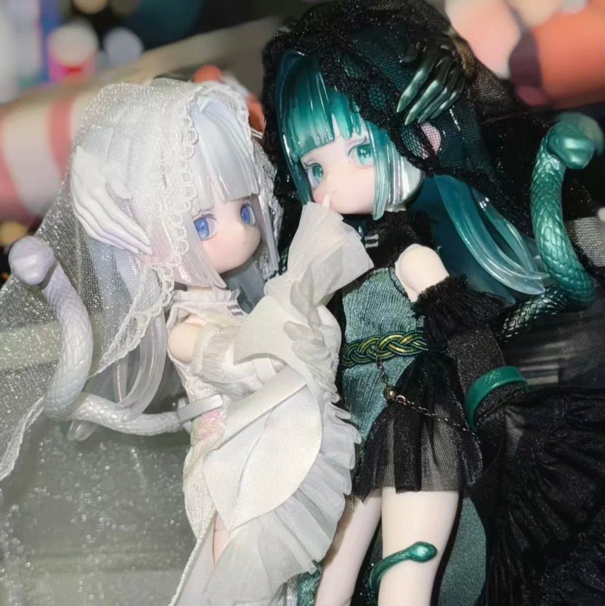 Luluelf Story Limited Hang Card Green White Snake 1/8 Bjd Ball Jointed Doll Chinese Style Collectible Figure Gift For Fans