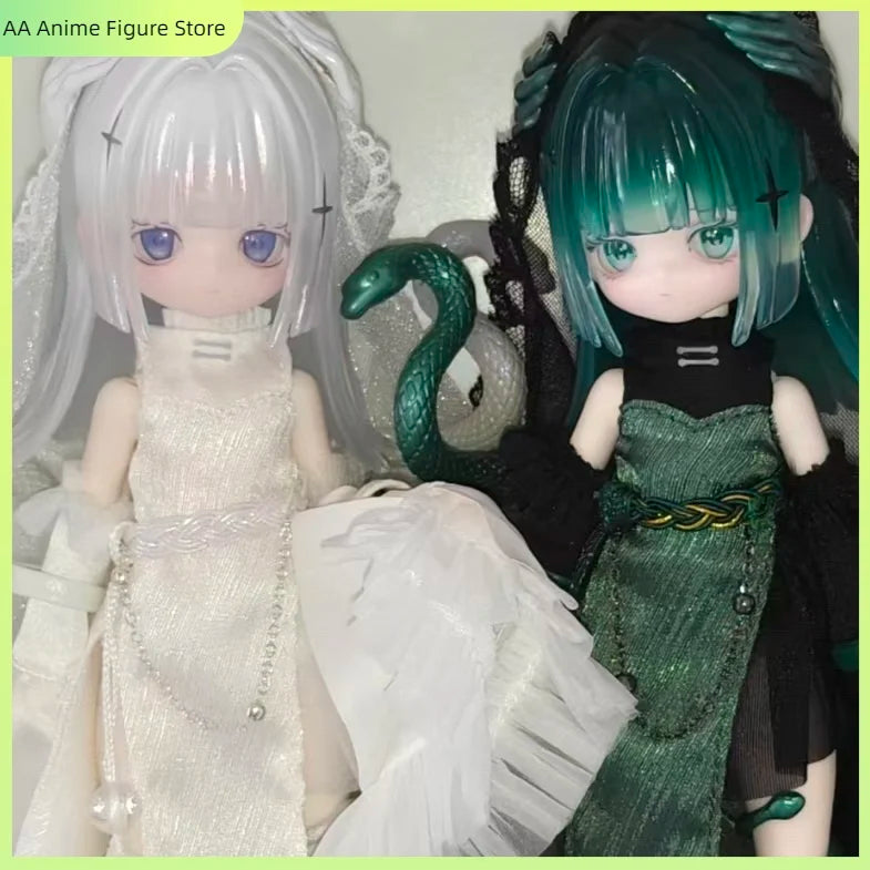 Luluelf Story Limited Hang Card Green White Snake 1/8 Bjd Ball Jointed Doll Chinese Style Collectible Figure Gift For Fans