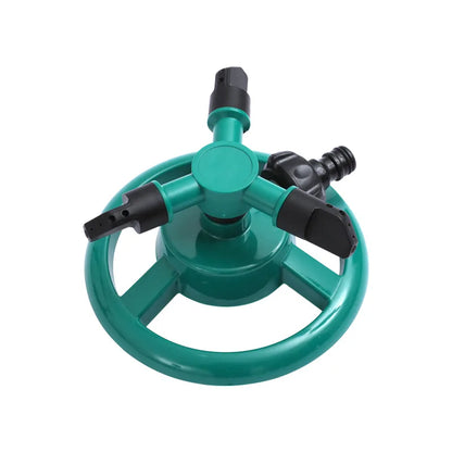 360 degree lawn rotating spray small disc sprinkler with three pronged rotatable plastic sprinkler for watering plants