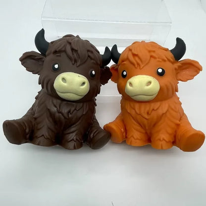 Scottish Highland Cow Squishy Slow Rebound Anxiety Relief Fidget Toy,Squishy Toys, Festival Toys,Juegos Para ,Cheese Squishy