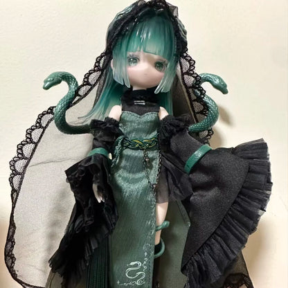 Luluelf Story Limited Hang Card Green White Snake 1/8 Bjd Ball Jointed Doll Chinese Style Collectible Figure Gift For Fans